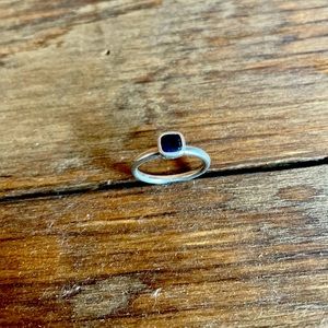 Sterling Silver Blue sapphire ring